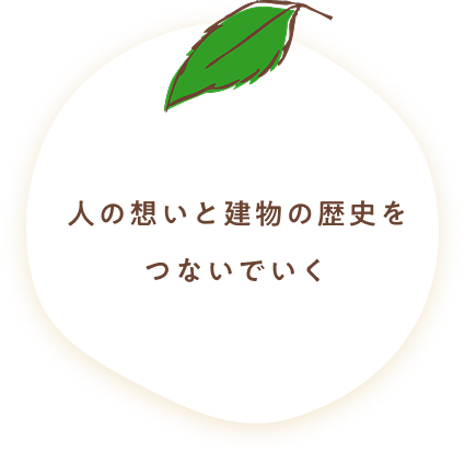 人の想いと建物の歴史をつないでいく