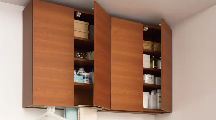 洗濯機の上を収納スペースに