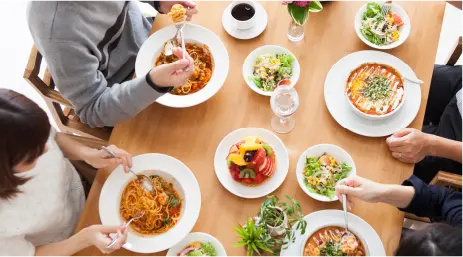 職場の方々を招いて