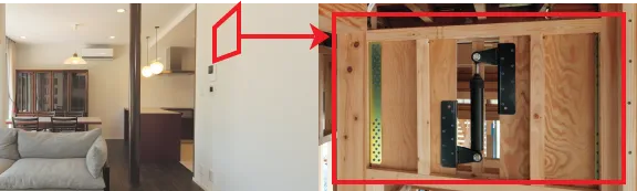 壁下地の解体だけで済む制震工事も