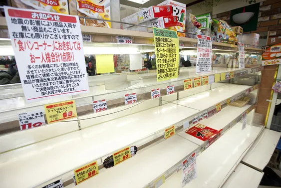 ライフラインの復旧までは備蓄食料が頼りに