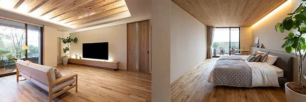 ナラでトータルコーディネートした例