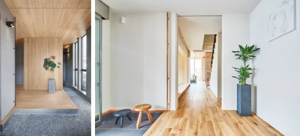 手すりは、装飾性も意識したデザインに